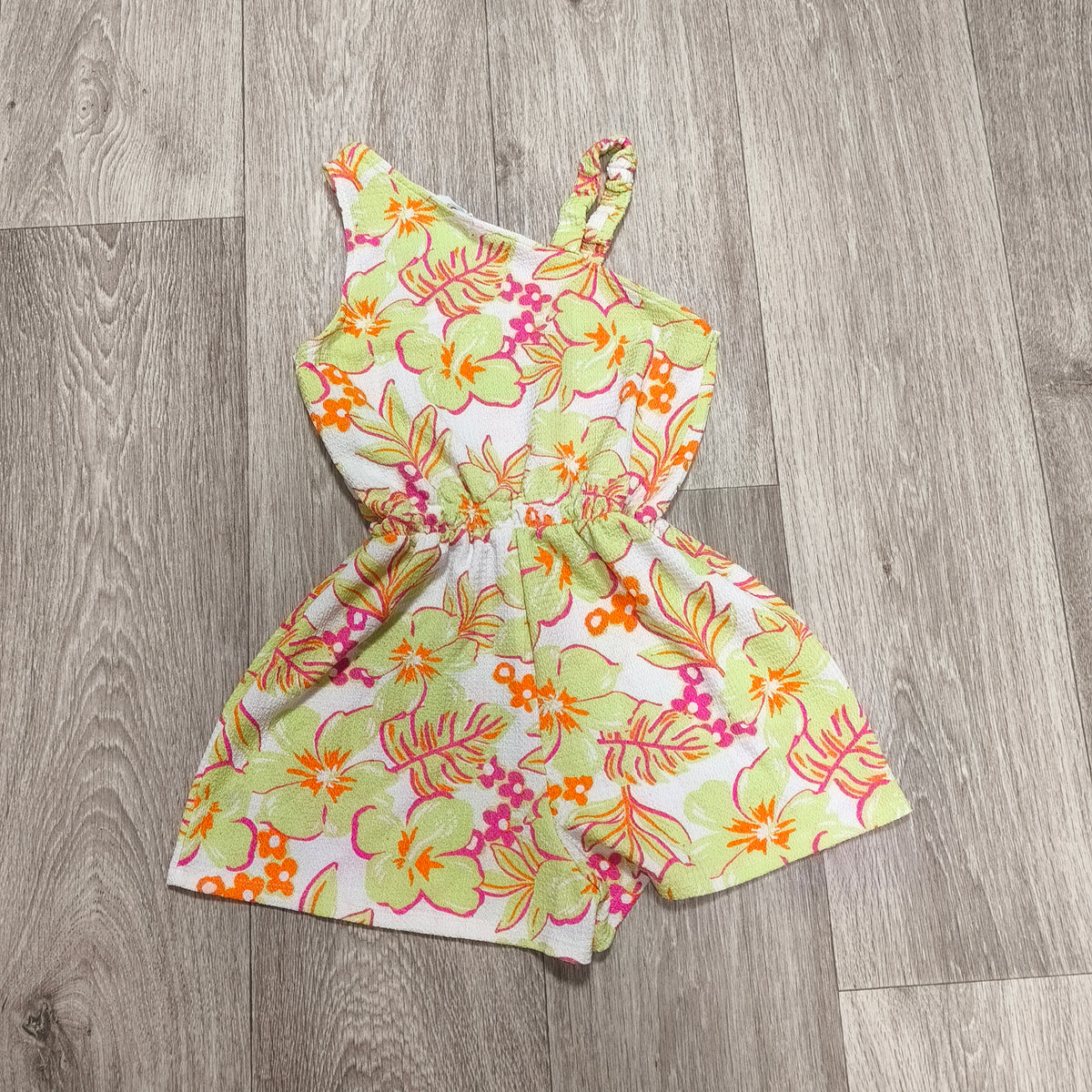 Primark Cares Girls Floral Playsuit Romper 9-10Y 140cm Tropical Summer