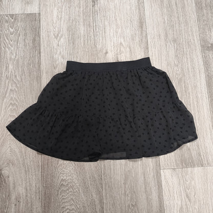 H&M Divided Black Heart Dot Ruffle Mini Skirt EUR 38 US 8