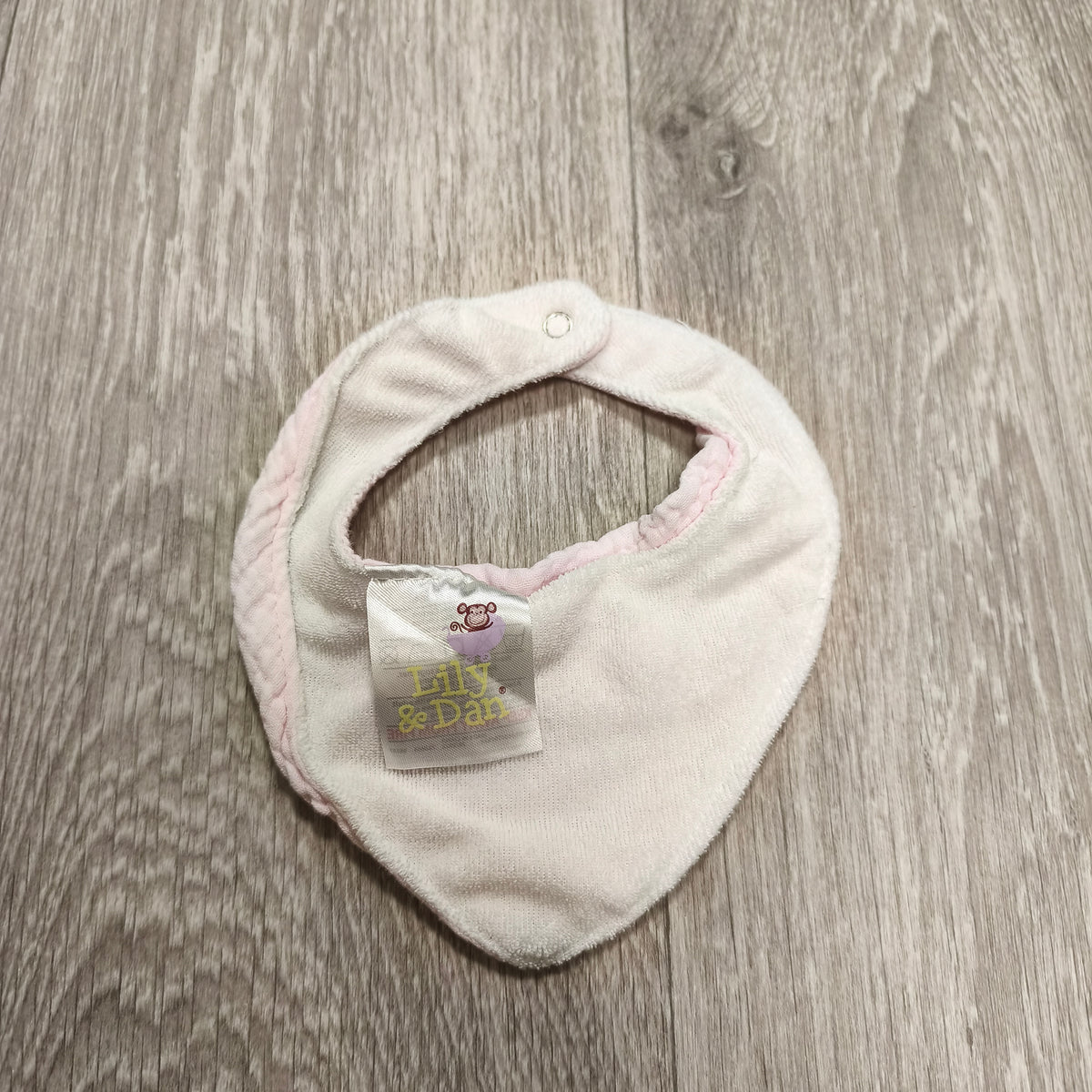 Lily & Dan Baby Dribble Bib Bandana Pink Muslin Snap Cotton Girls