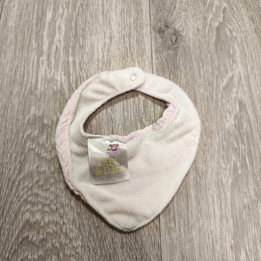Lily & Dan Baby Dribble Bib Bandana Pink Muslin Snap Cotton Girls