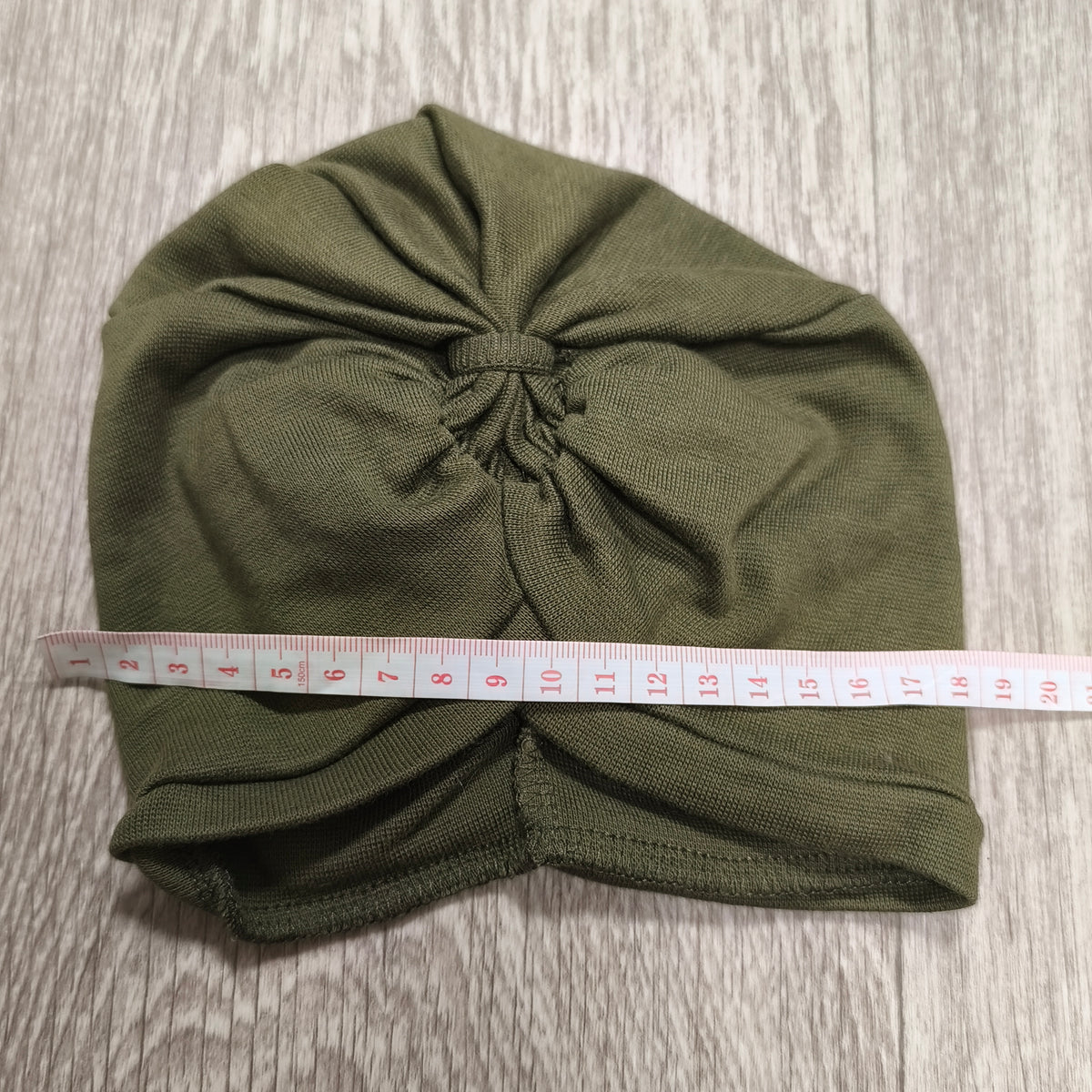 Wooly Organic Baby Turban Hat Beanie 95% Organic Cotton Olive Green