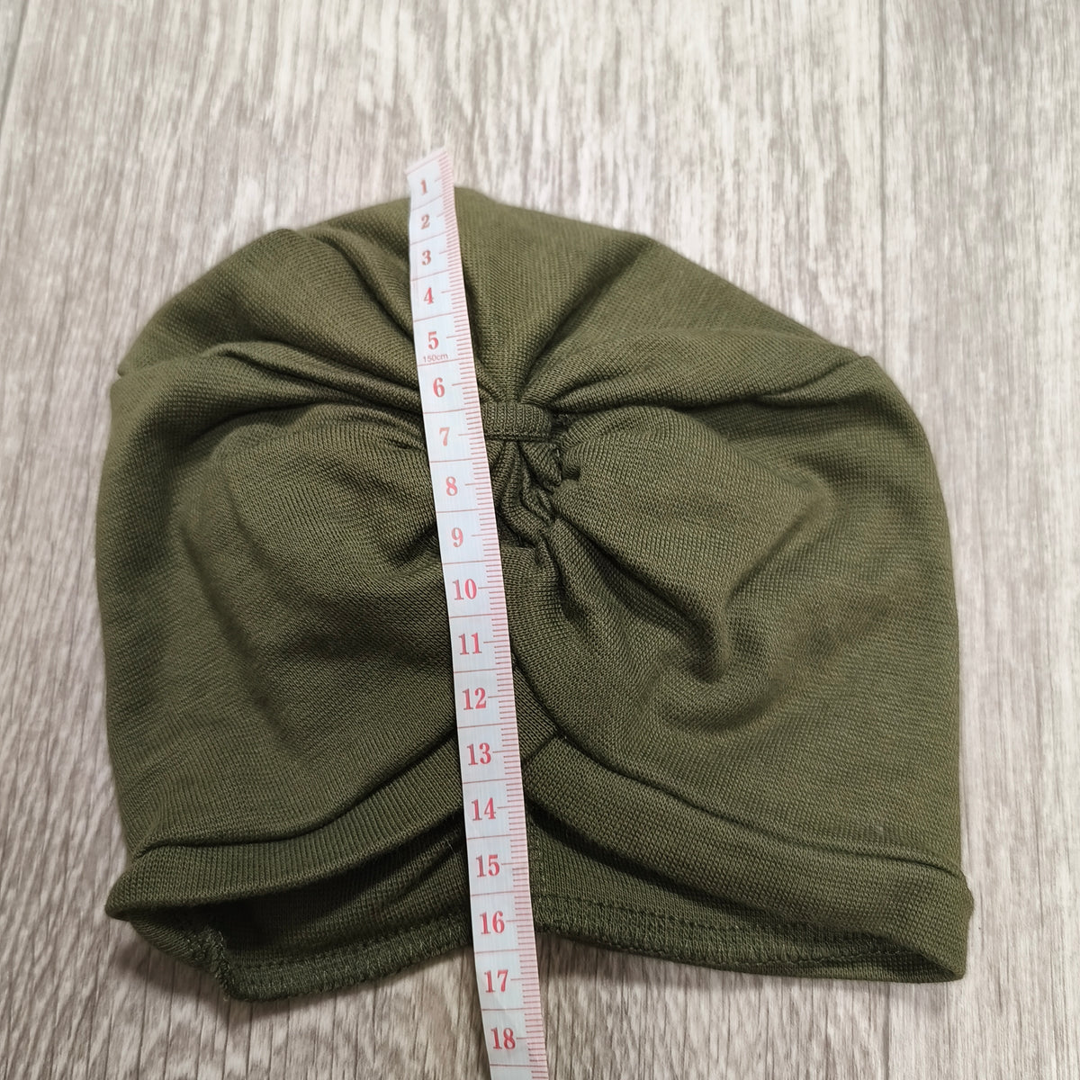 Wooly Organic Baby Turban Hat Beanie 95% Organic Cotton Olive Green