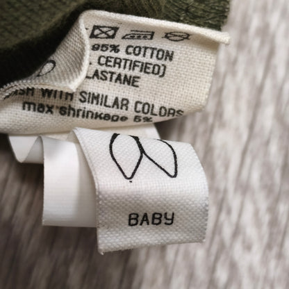 Wooly Organic Baby Turban Hat Beanie 95% Organic Cotton Olive Green