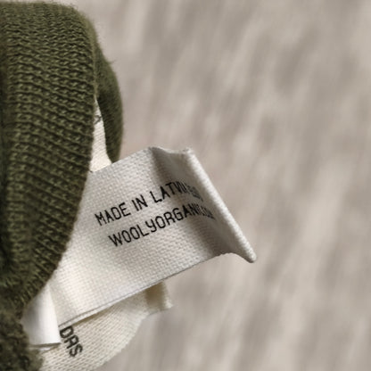 Wooly Organic Baby Turban Hat Beanie 95% Organic Cotton Olive Green