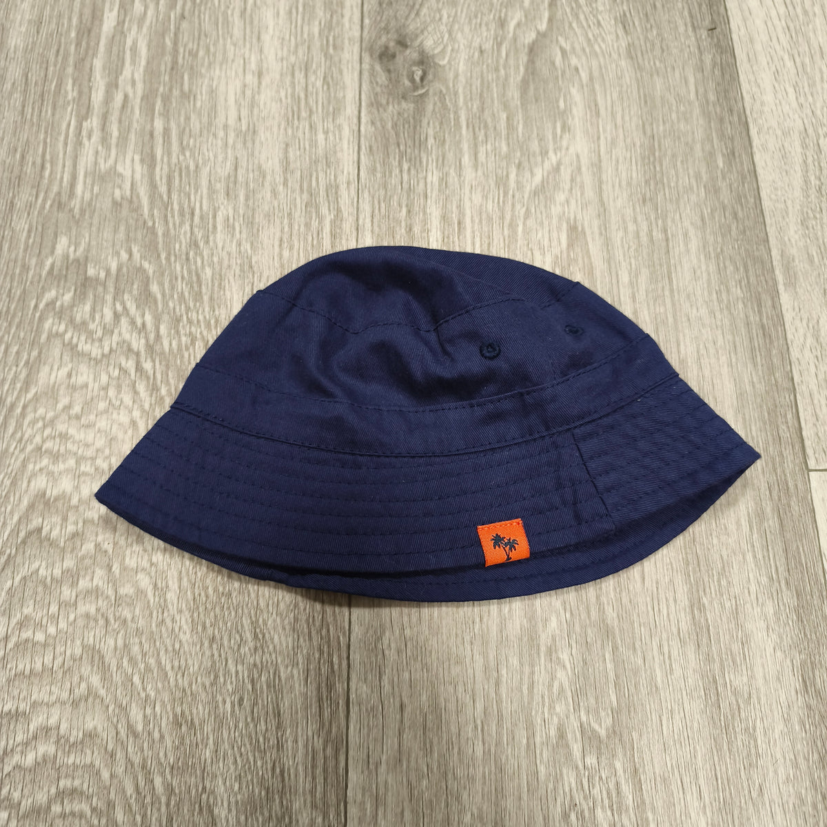 F&F Baby Bucket Hat Navy Blue 1-2 Years Toddler Sun Hat Palm Tree Logo