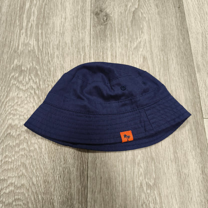 F&F Baby Bucket Hat Navy Blue 1-2 Years Toddler Sun Hat Palm Tree Logo