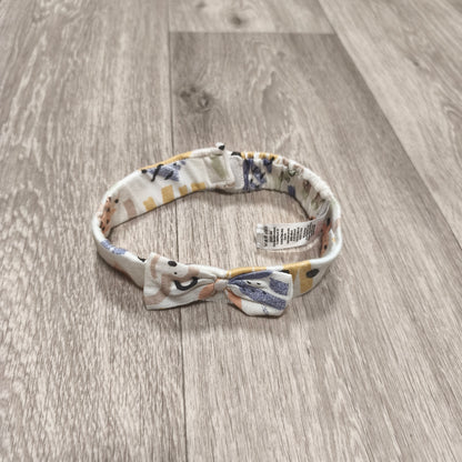 Nutmeg Baby Girls Bow Headband 6-9 Months 100% Cotton Animal Print