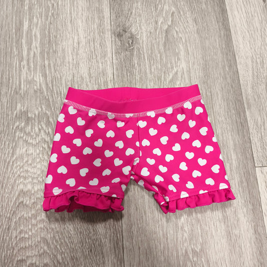 Disney Minnie Mouse Baby Swim Shorts Pink Hearts Ruffle 6-9 Months Miniclub