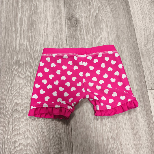 Disney Minnie Mouse Baby Swim Shorts Pink Hearts Ruffle 6-9 Months Miniclub