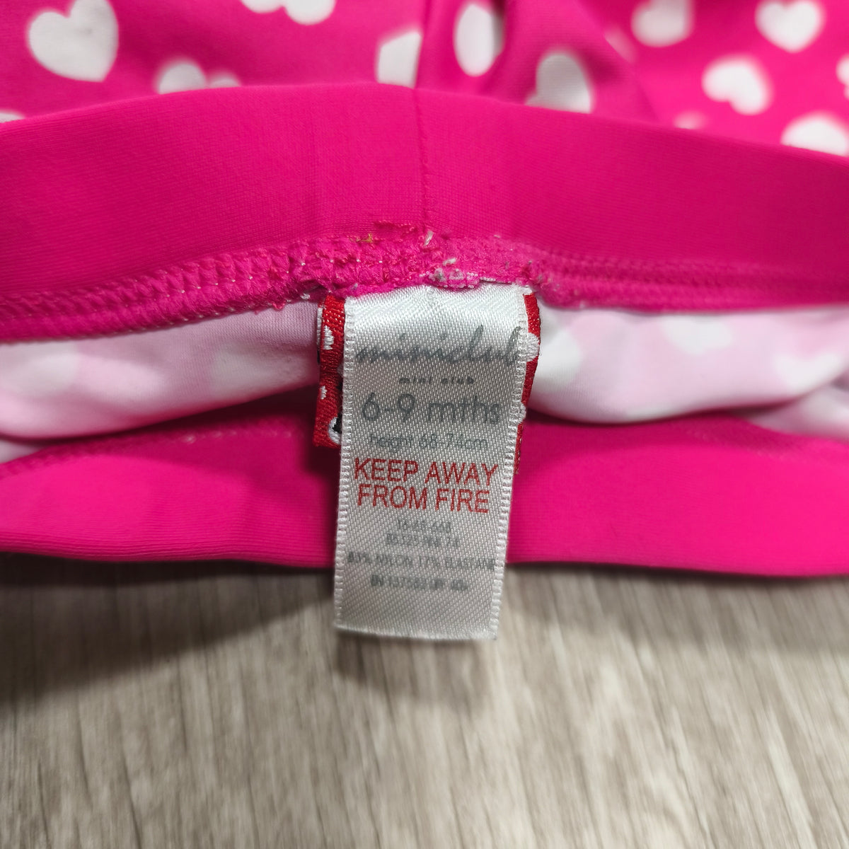 Disney Minnie Mouse Baby Swim Shorts Pink Hearts Ruffle 6-9 Months Miniclub