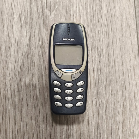 Vintage Nokia 3310 Dark Blue Mobile Phone (Type NHM-5NX) Unlocked Retro Cellular