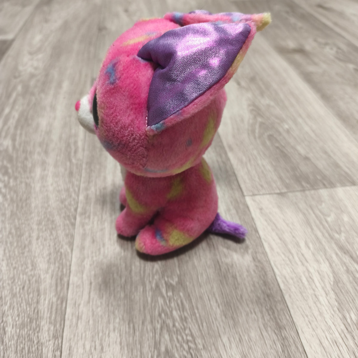 Ty Beanie Boos Cancun Pink Chihuahua Dog Plush Tie Dye Metallic Ears 2014