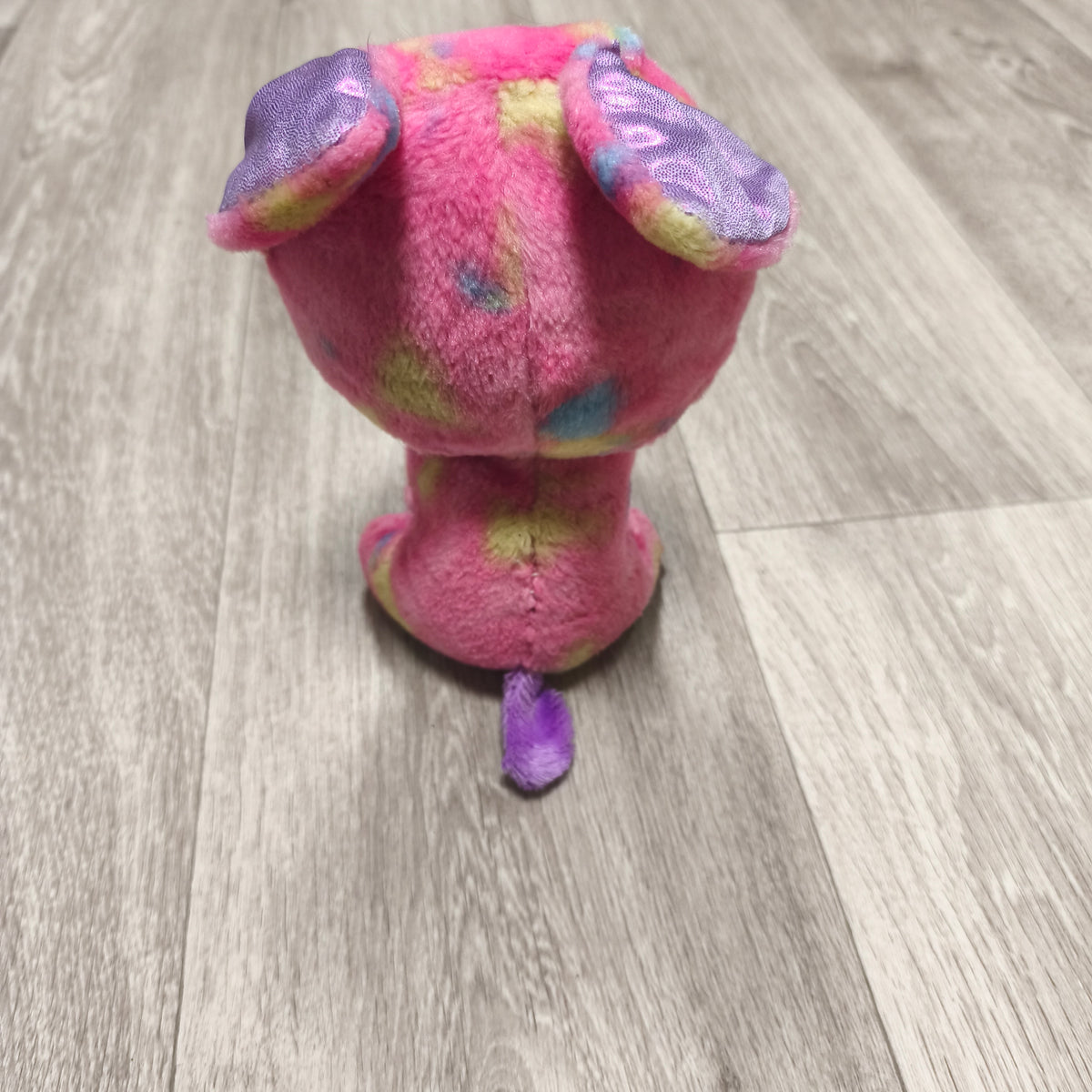 Ty Beanie Boos Cancun Pink Chihuahua Dog Plush Tie Dye Metallic Ears 2014