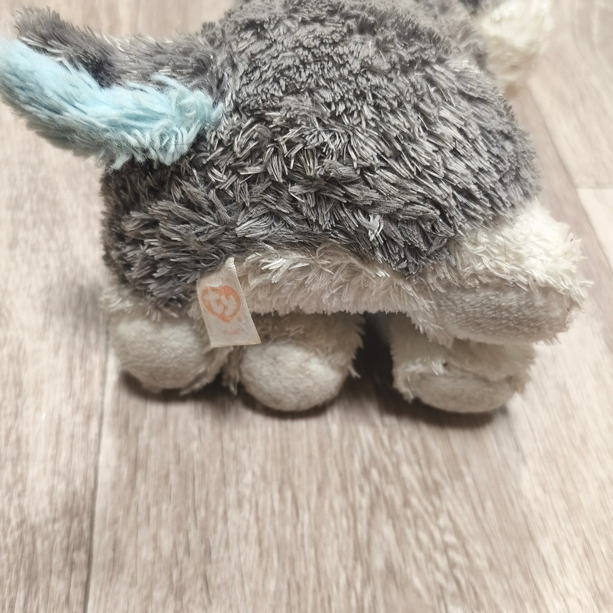 Ty Beanie Boos Slush Husky Dog Plush 6" Blue Glitter Eyes Stuffed Animal Toy