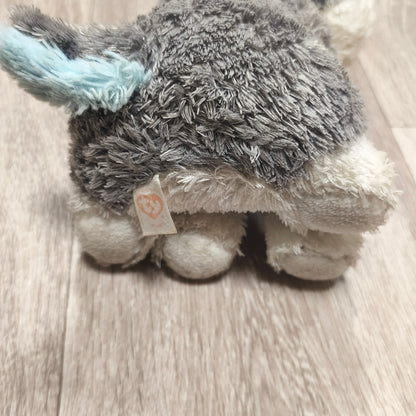 Ty Beanie Boos Slush Husky Dog Plush 6" Blue Glitter Eyes Stuffed Animal Toy