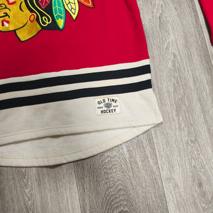 Old Time Hockey Chicago Blackhawks Jonathan Toews #19 Lace Up Hoodie Mens Small