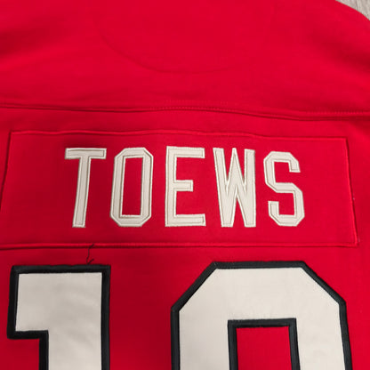Old Time Hockey Chicago Blackhawks Jonathan Toews #19 Lace Up Hoodie Mens Small