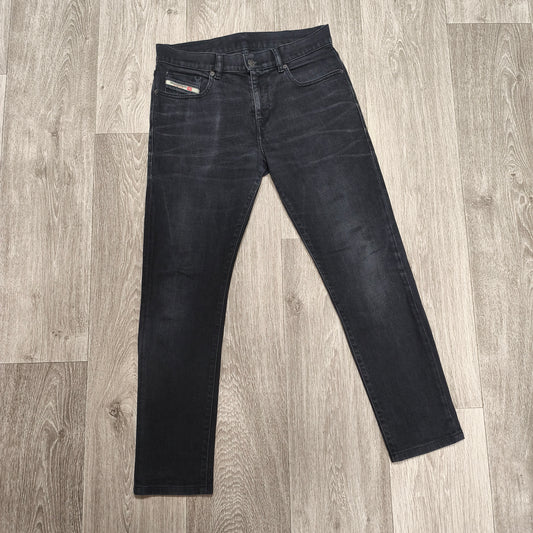 Diesel Mens W29 Dark Wash Faded Black Slim Jeans Denim Pants Made In Tunisia