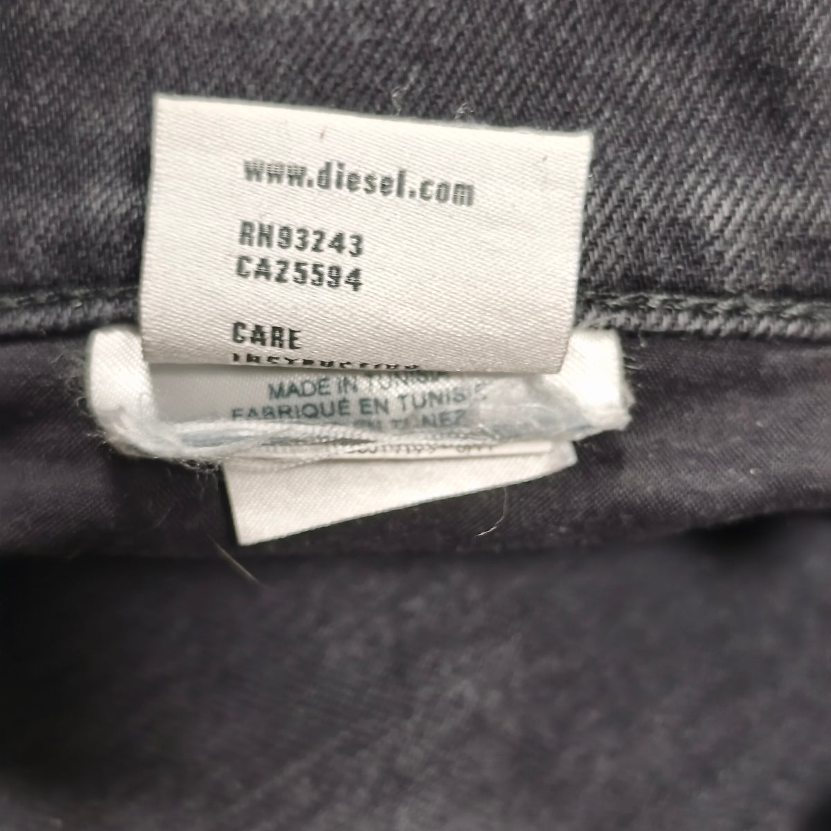 Diesel Mens W29 Dark Wash Faded Black Slim Jeans Denim Pants Made In Tunisia