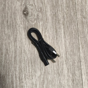 Black 2-Pin EU Plug Power Cord Cable IEC C7 Figure 8 Mains Lead