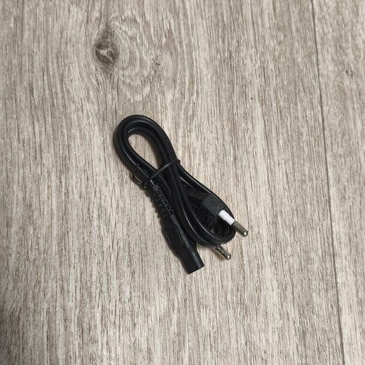 Black 2-Pin EU Plug Power Cord Cable IEC C7 Figure 8 Mains Lead