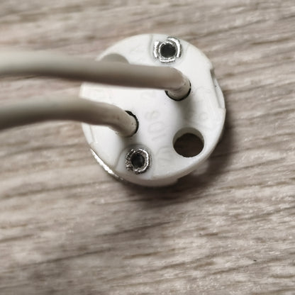 Ceramic Halogen LED Light Bulb Socket Wire Lead Connector Lamp Holder