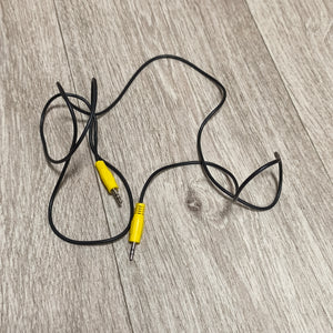Black Aux Audio Cable Wire Dual Yellow Male Jack Connector Plug Lead Cord