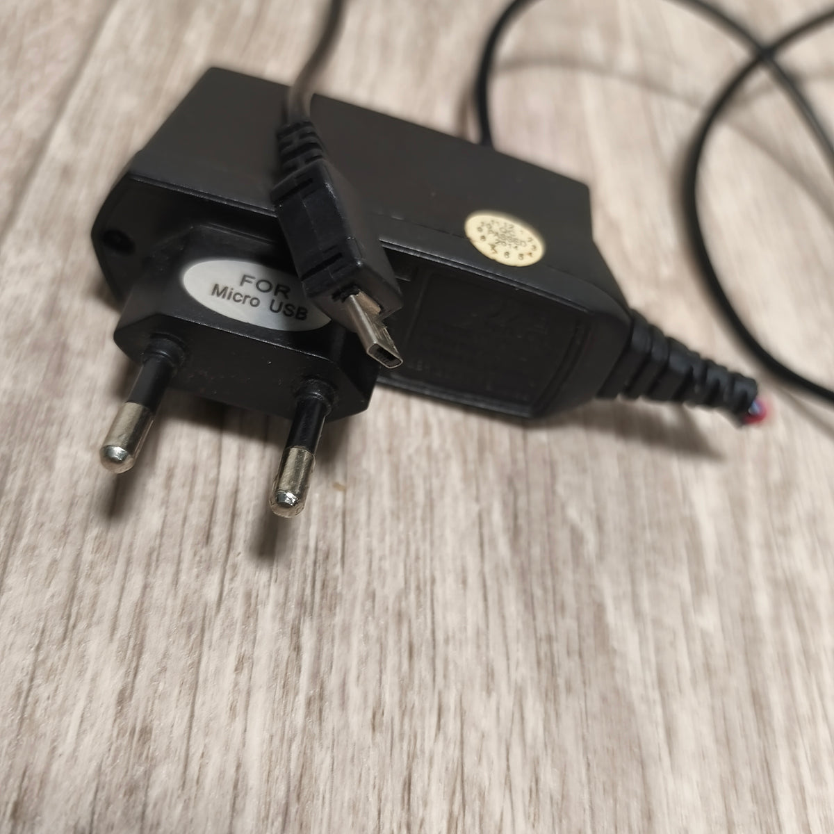 Black EU Plug Micro USB AC Wall Charger Power Adapter Cable Untested
