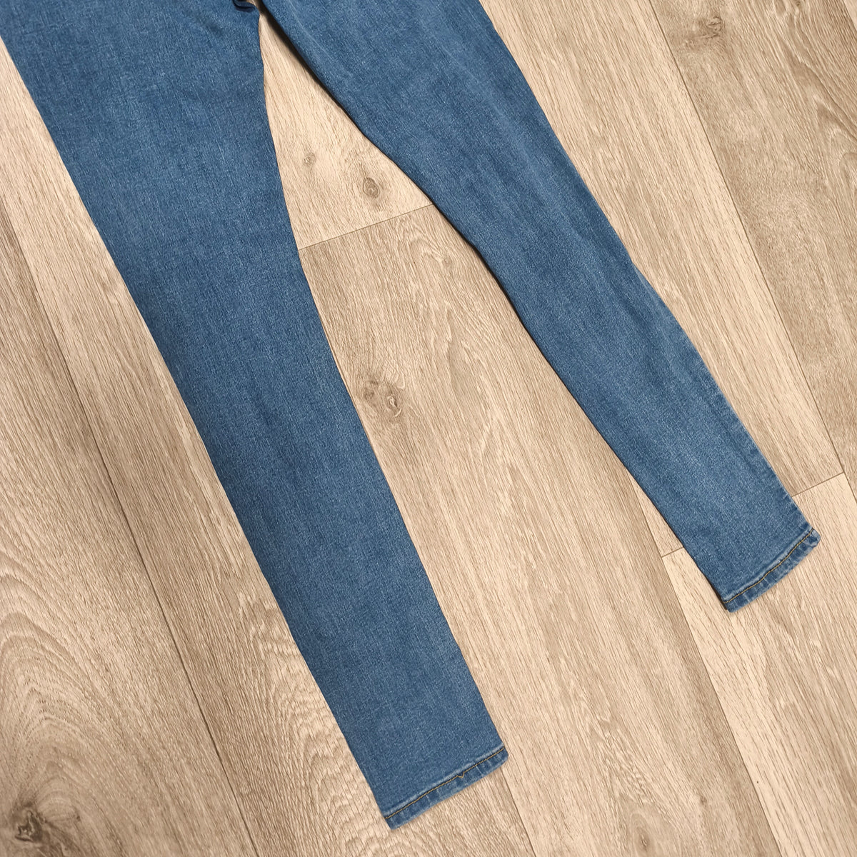SHEIN Women Distressed Ripped High Waist Skinny Jeans Blue Denim Size XS