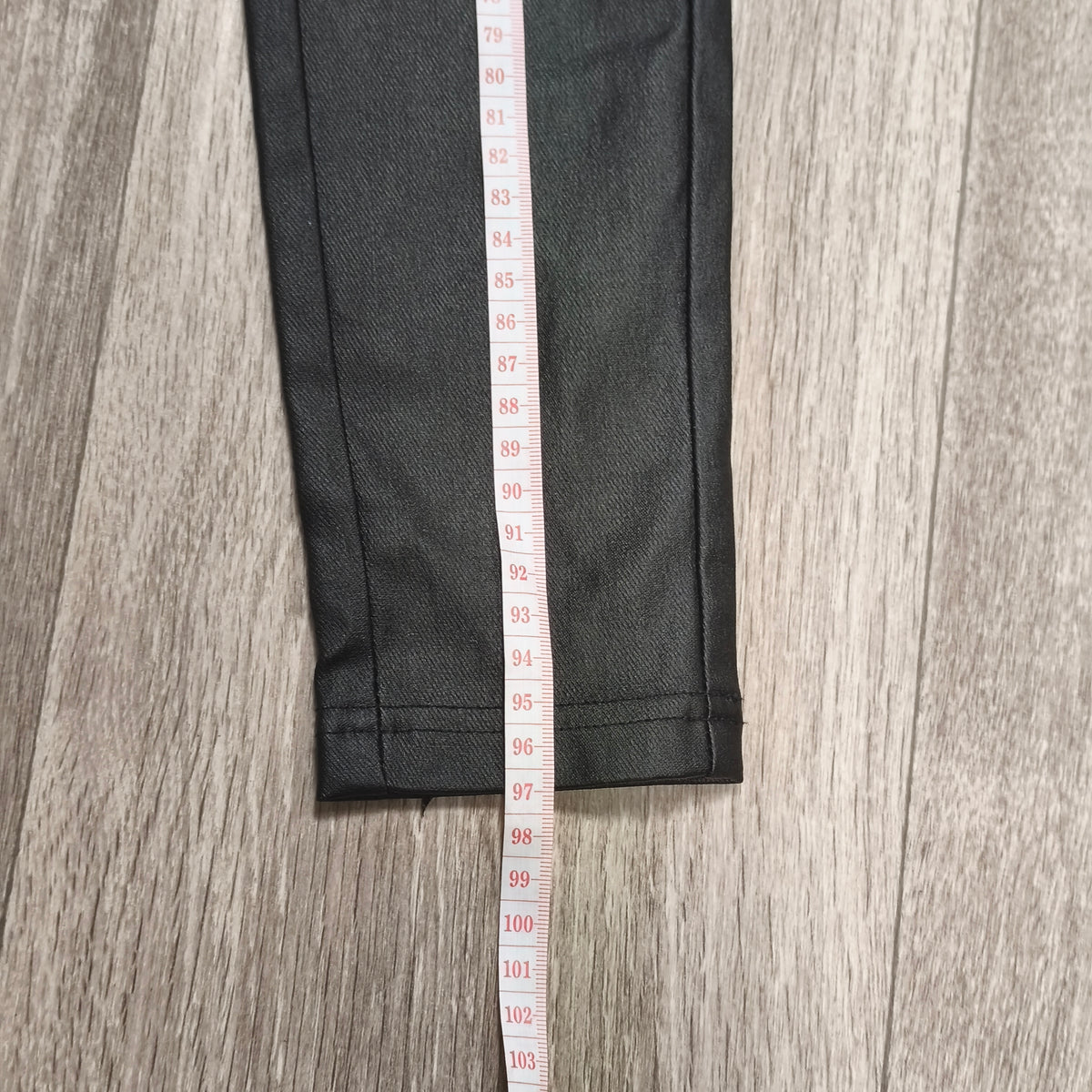 Women Black Faux Leather Pants High Waist Skinny Coated Trousers Stretch