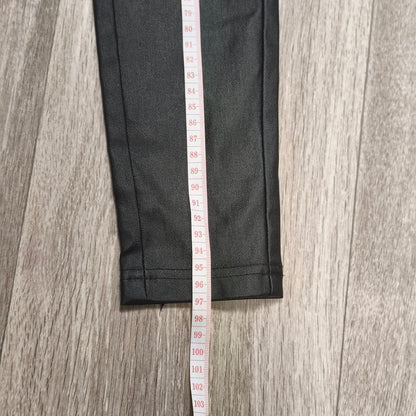 Women Black Faux Leather Pants High Waist Skinny Coated Trousers Stretch
