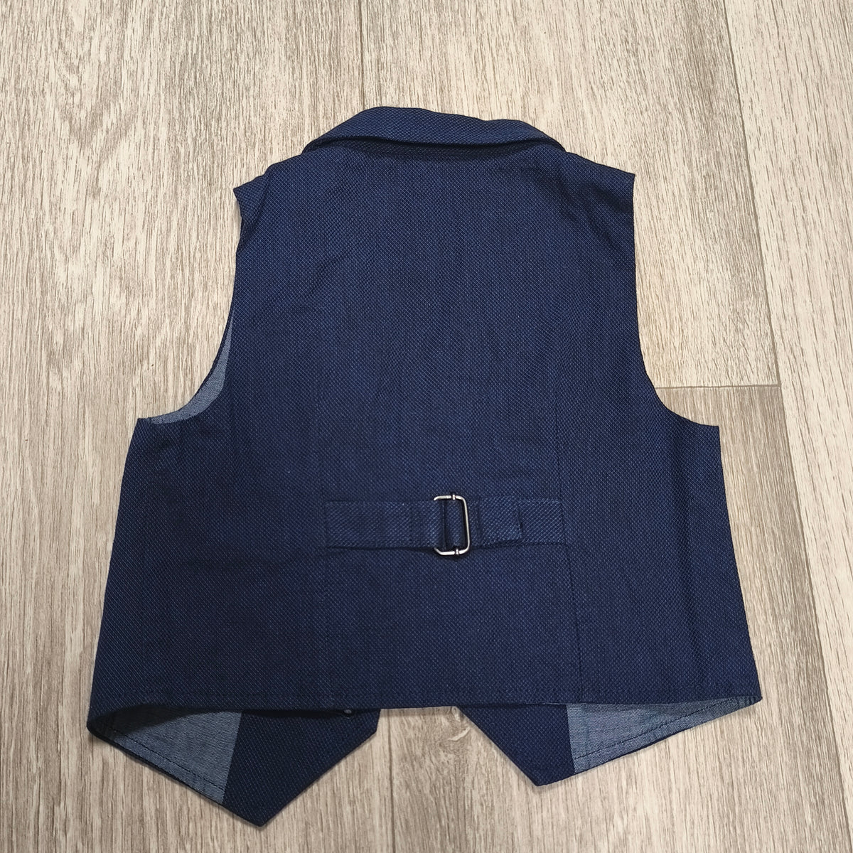 Next Baby Boys Navy Blue Textured Waistcoat Vest Smart Formal 6-9 Months Cotton