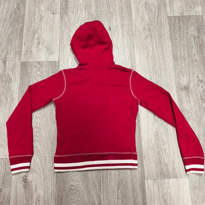 Blend Original Player Red Pullover Hoodie Sweatshirt Size S Womens Y2K