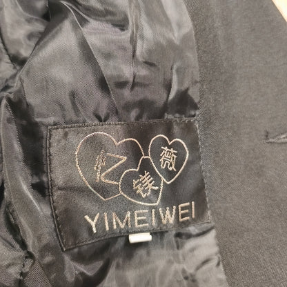 YIMEIWEI Boys Black Tuxedo Jacket Blazer Size 6 Satin Lapel Formal Suit