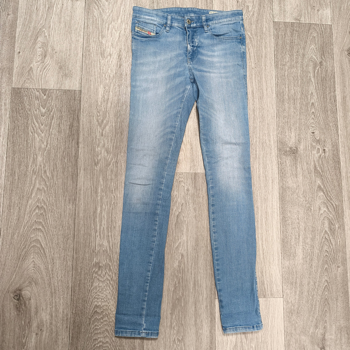 Diesel Skinzee Super Slim Skinny Jeans Women W26 L30 Light Blue Stretch Wash 083