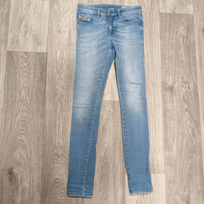 Diesel Skinzee Super Slim Skinny Jeans Women W26 L30 Light Blue Stretch Wash 083