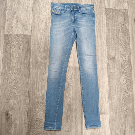 Diesel Skinzee Super Slim Skinny Jeans Women W26 L30 Light Blue Stretch Wash 083