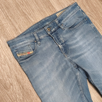 Diesel Skinzee Super Slim Skinny Jeans Women W26 L30 Light Blue Stretch Wash 083