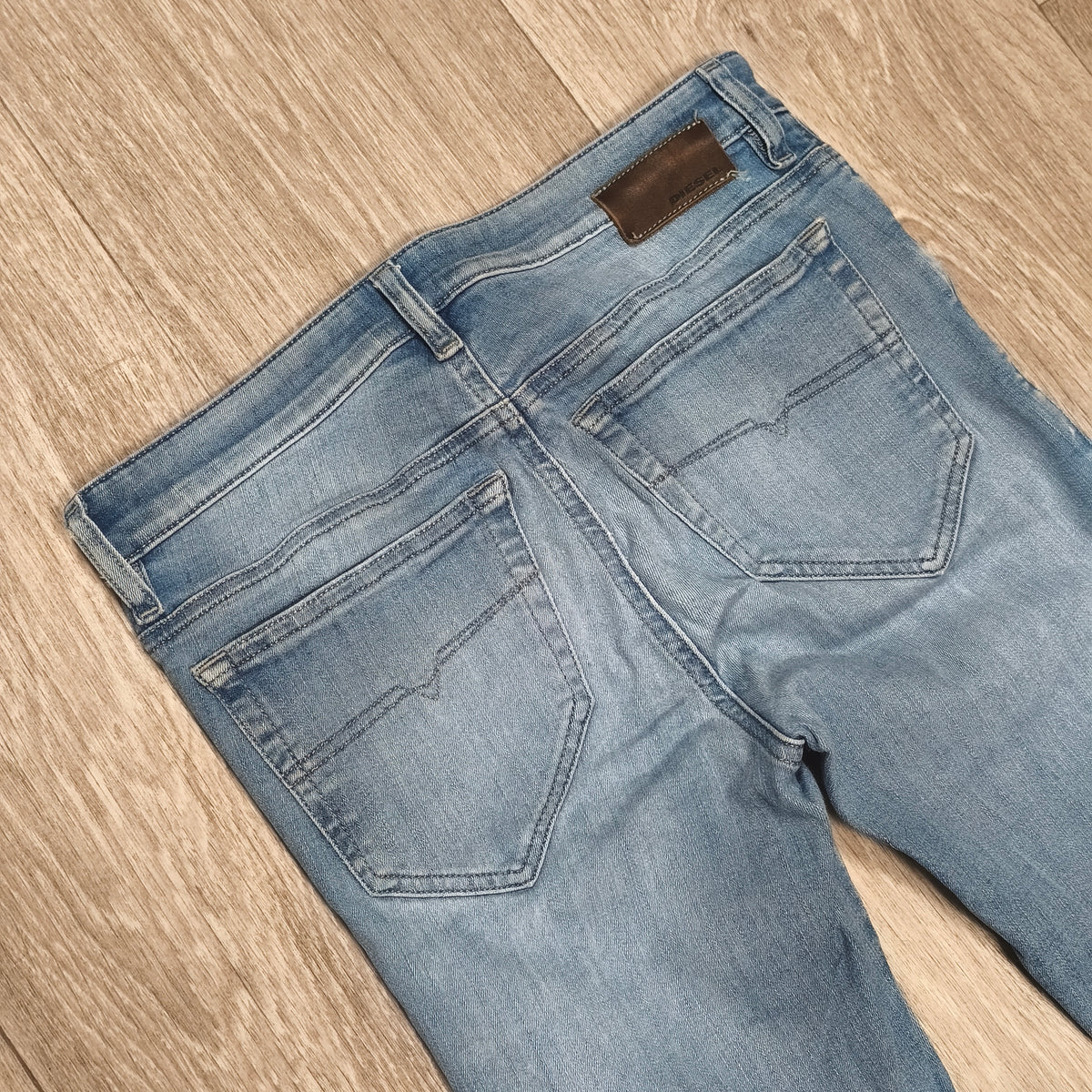 Diesel Skinzee Super Slim Skinny Jeans Women W26 L30 Light Blue Stretch Wash 083