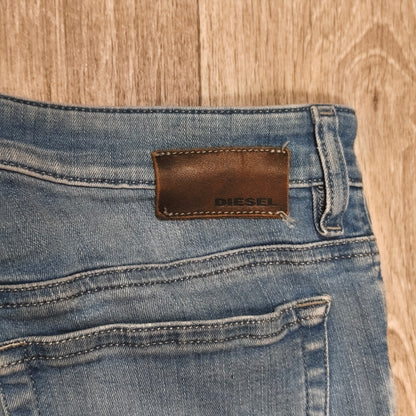 Diesel Skinzee Super Slim Skinny Jeans Women W26 L30 Light Blue Stretch Wash 083
