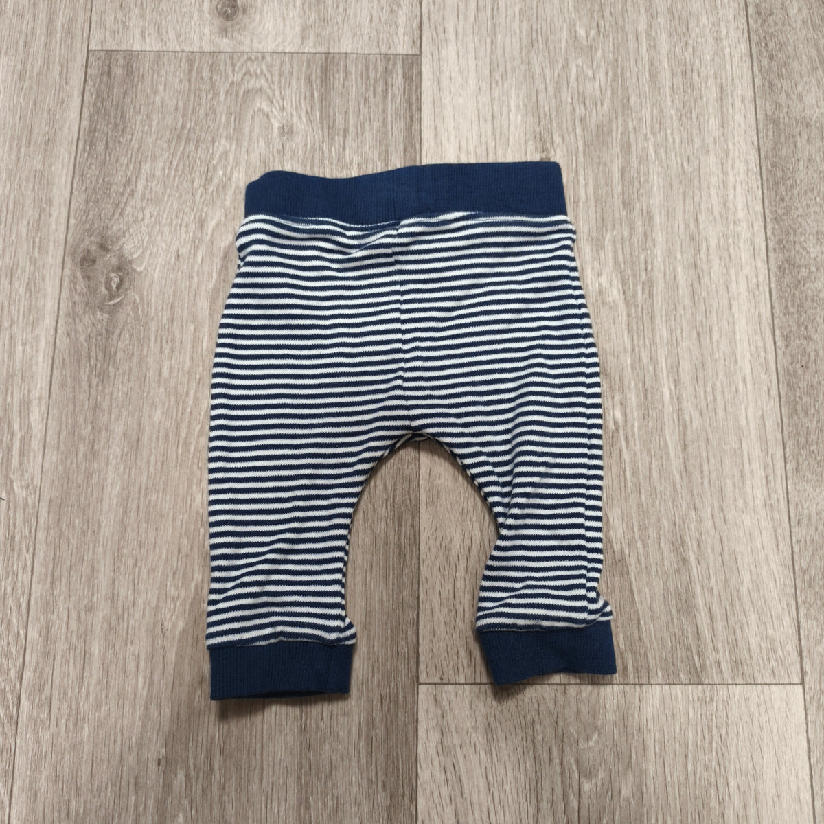 Nutmeg Baby Boys Striped Joggers Leggings Pants Blue White Cotton 0-3 Months 62c