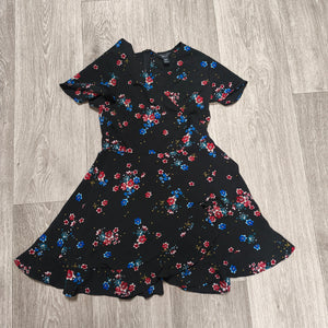 New Look 915 Girls Black Floral Playsuit Dress Age 10 140cm Short Sleeve