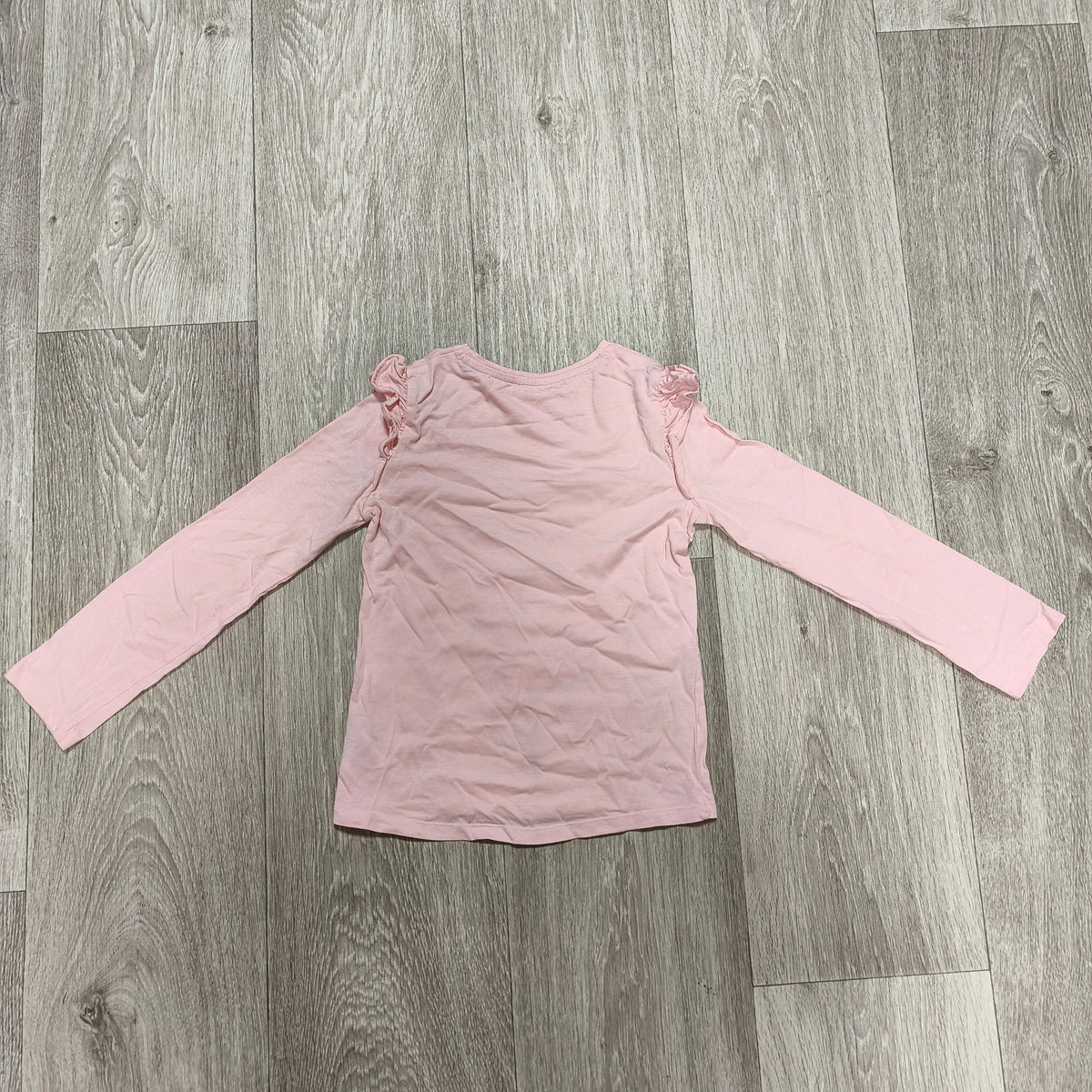 Mothercare Girls Pink Flower Applique Long Sleeve Top Shirt Size 5-6 Years