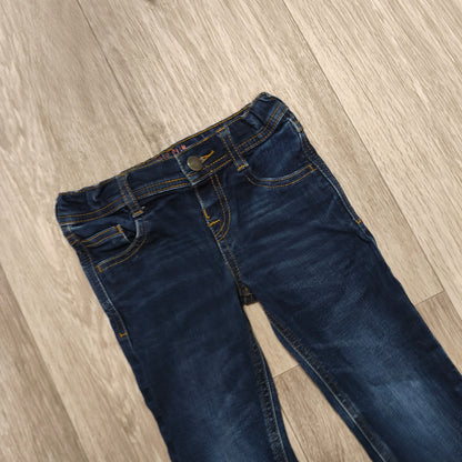 M&S Kids Dark Blue Denim Jeans Super Slim Fit Age 3-4 Years Height 104 cm