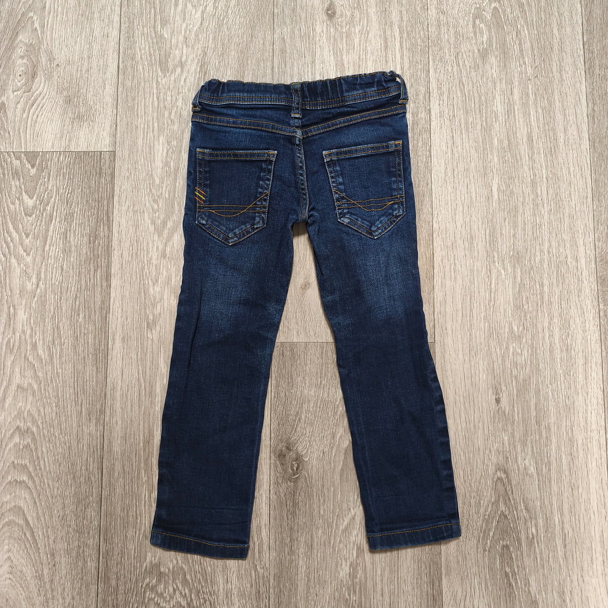 M&S Kids Dark Blue Denim Jeans Super Slim Fit Age 3-4 Years Height 104 cm