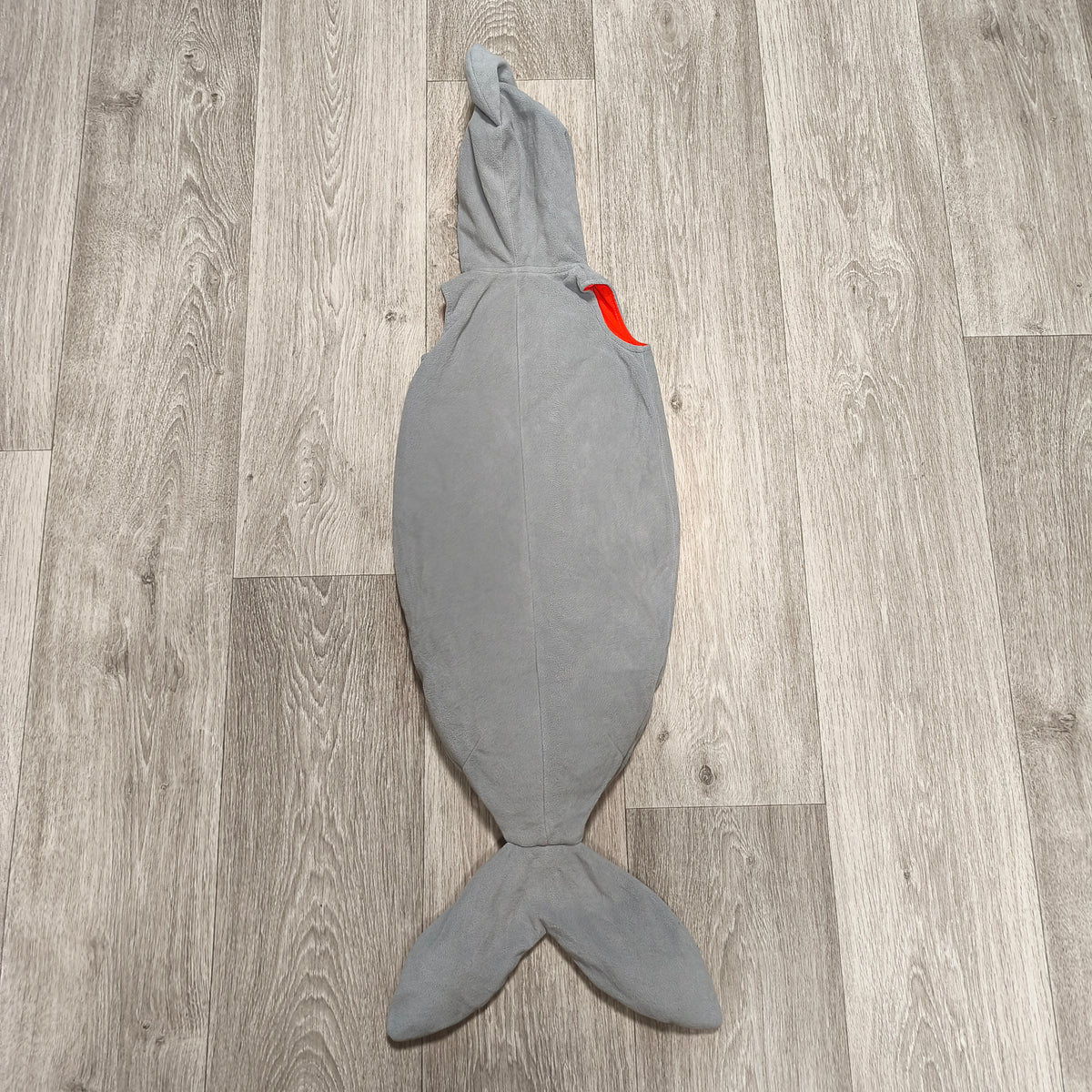 Carter's Baby 6 Months Fleece Shark Halloween Costume Bunting Sleeper Gray Red