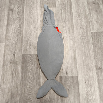 Carter's Baby 6 Months Fleece Shark Halloween Costume Bunting Sleeper Gray Red