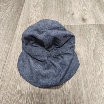 Tu Baby Sun Hat 6-12 Months Blue Sailboat Neck Flap Legionnaire Cap 47cm