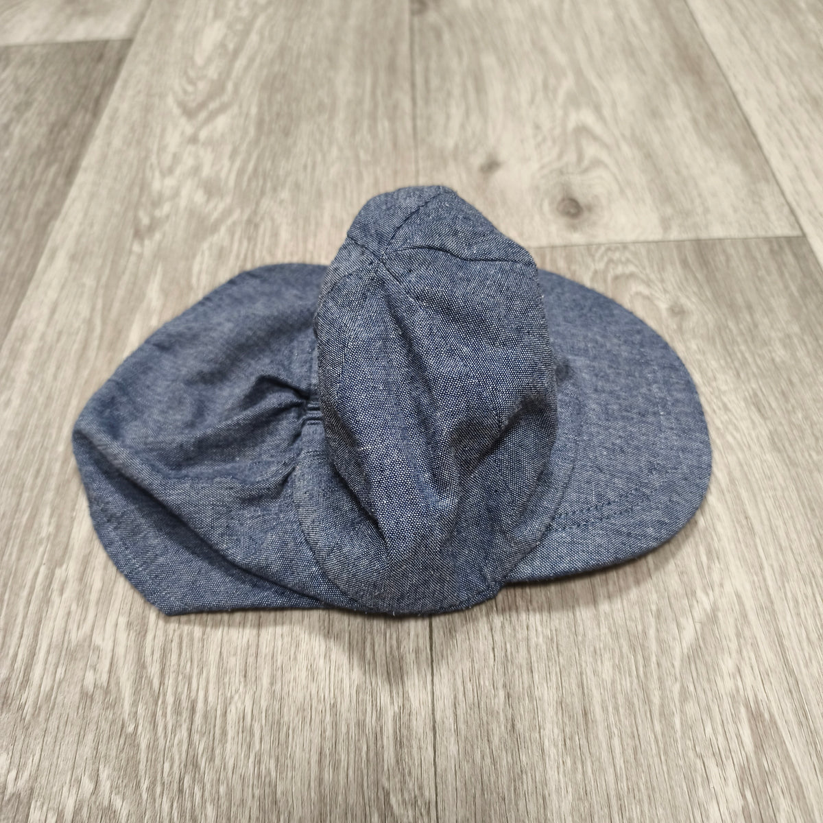 Tu Baby Sun Hat 6-12 Months Blue Sailboat Neck Flap Legionnaire Cap 47cm