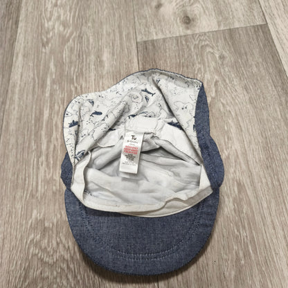 Tu Baby Sun Hat 6-12 Months Blue Sailboat Neck Flap Legionnaire Cap 47cm